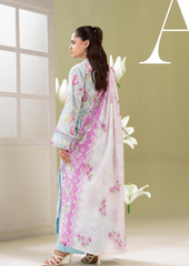 SURMAI 3 peice Azure Botanical